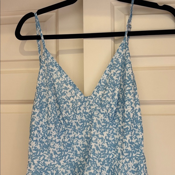 Blue Ruffle Maxi Dress - Picture 7 of 11